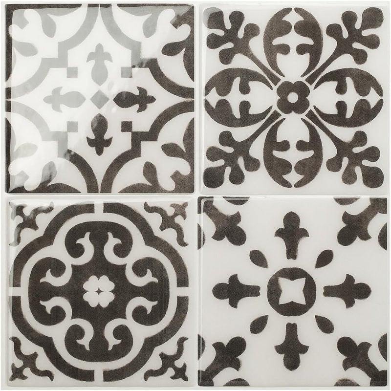 Smart Tiles Peel and Stick Backsplash - 5 Sheets of 9" x 9" - 3D Adhesive Peel and Stick Tile Backsplash for Kitchen, Bathroom, Wall Tile - Image 1